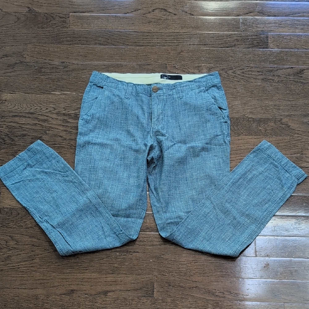 Gap Light Weight Blue Cotton Cropped Ankle Chino Pant Size 2 Waist 15"